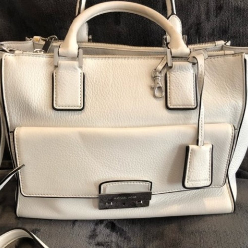 Michael Kors White leather tote bag